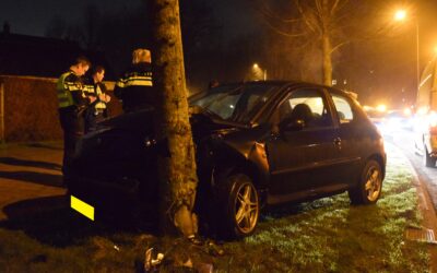 Auto klap tegen boom in Doetinchem, bestuurder niet gewond